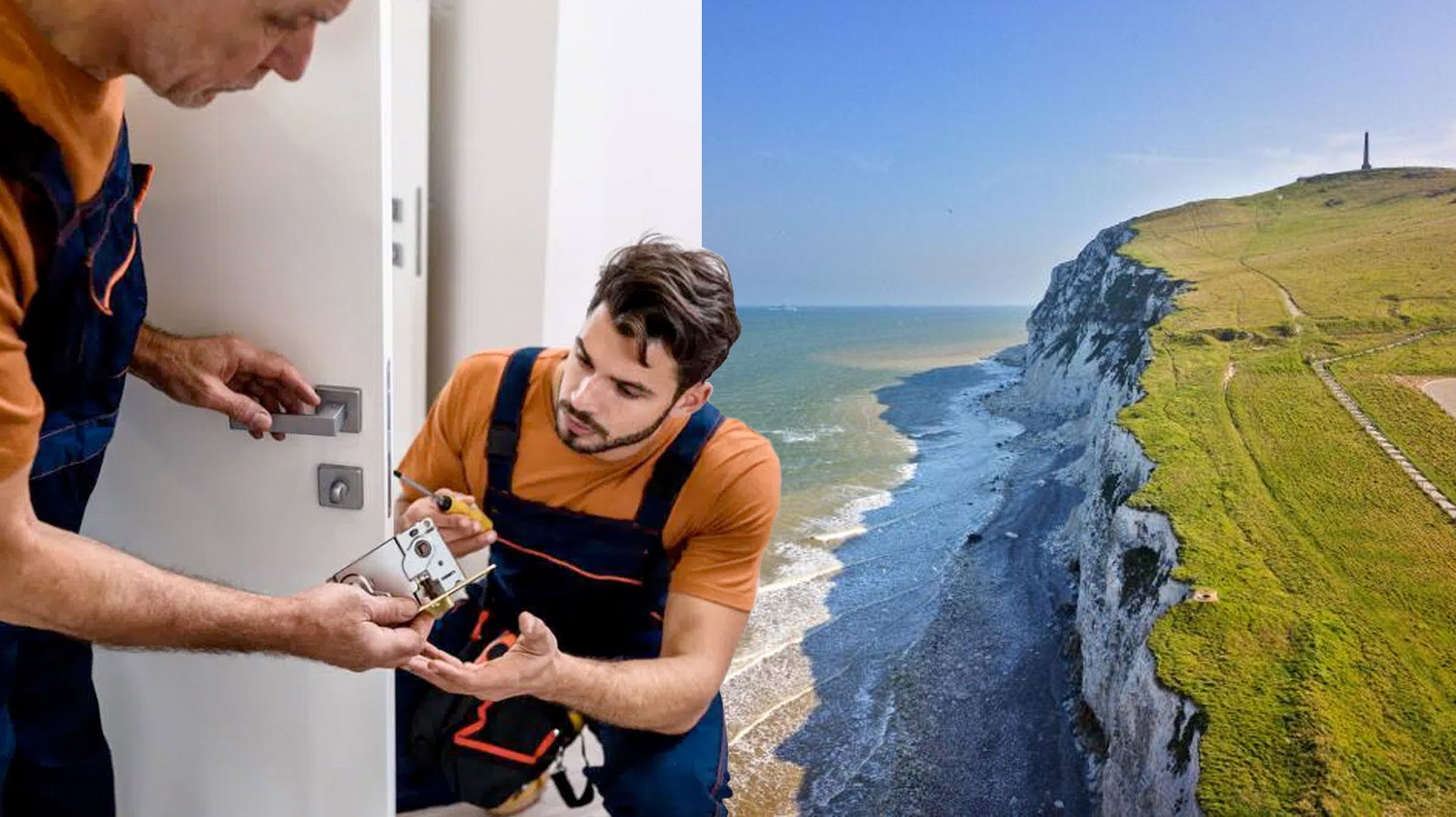 Serrurier professionnel securisant une porte dans le Nord